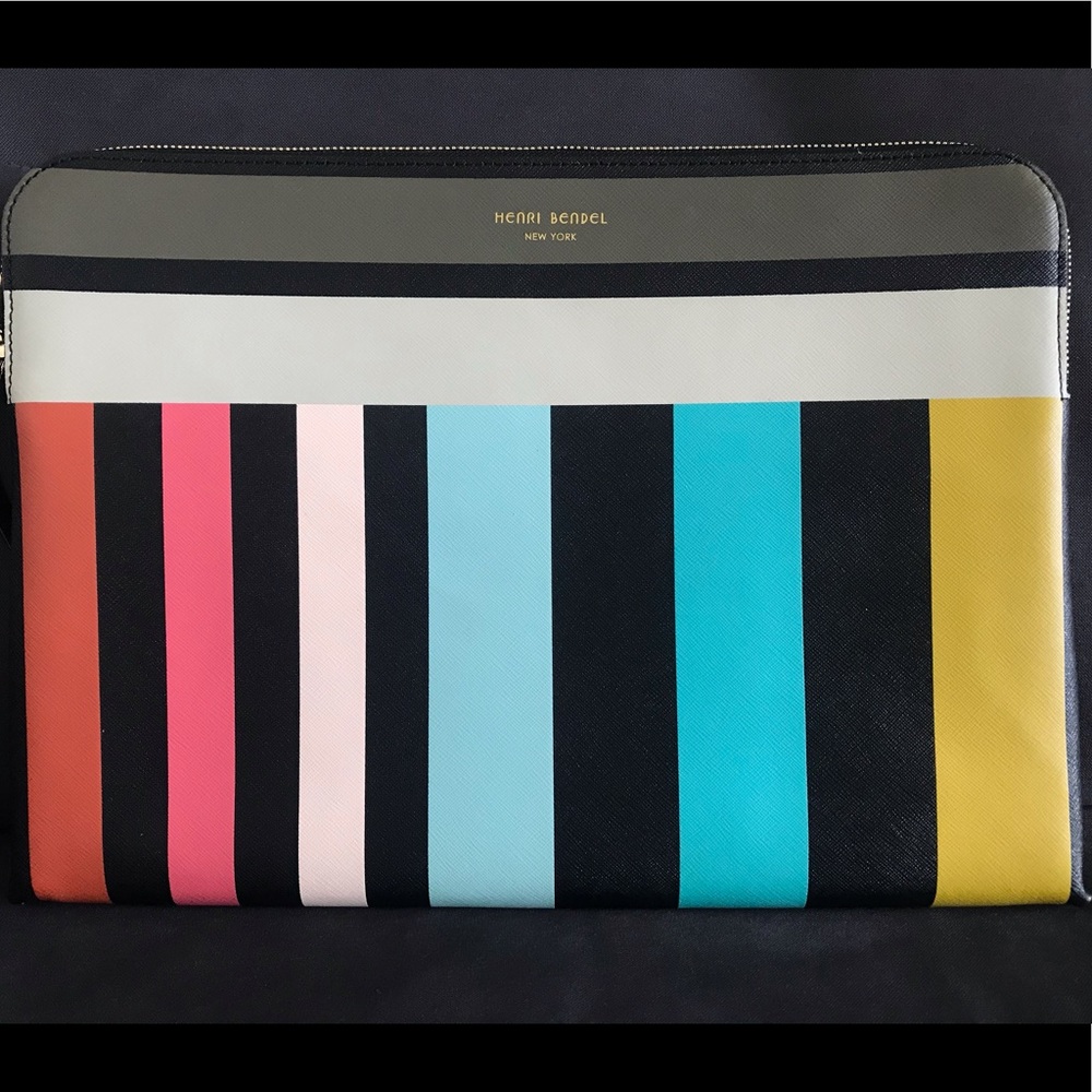 Henri Bendel New York Leather Laptop Case